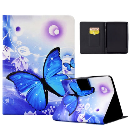For Amazon Kindle Paperwhite 5 2021 Electric Pressed TPU Smart Leather Tablet Case(Blue Butterfly) - Amazon by buy2fix | Online Shopping UK | buy2fix
