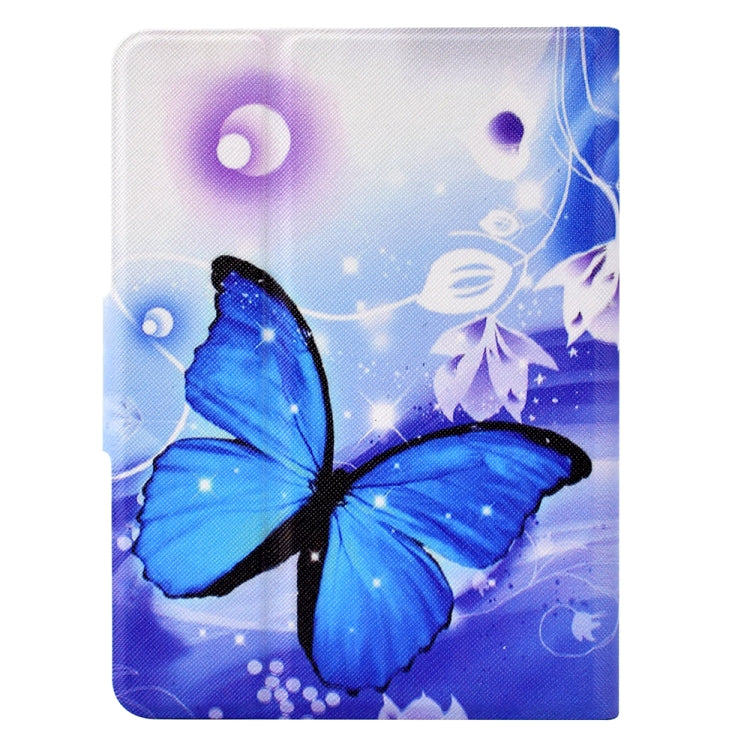 For Amazon Kindle Paperwhite 5 2021 Electric Pressed TPU Smart Leather Tablet Case(Blue Butterfly) - Amazon by buy2fix | Online Shopping UK | buy2fix