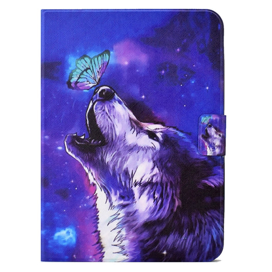 For iPad mini 6 / mini 2024 Electric Pressed TPU Smart Leather Tablet Case(Butterfly Wolf) - iPad mini 6 Cases by buy2fix | Online Shopping UK | buy2fix