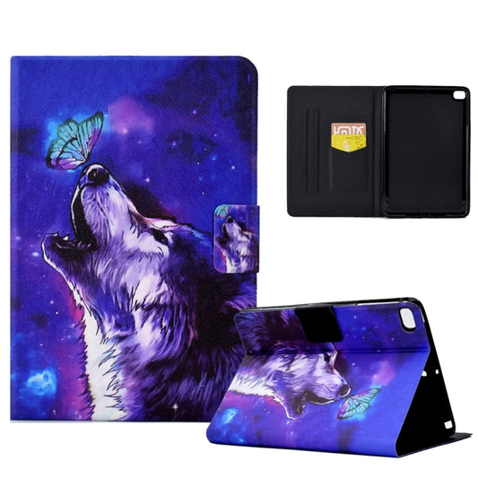 For iPad mini 5 / 4 / 3 / 2 / 1 Electric Pressed TPU Smart Leather Tablet Case(Butterfly Wolf) - iPad mini (2019) / mini 5 Cases by buy2fix | Online Shopping UK | buy2fix