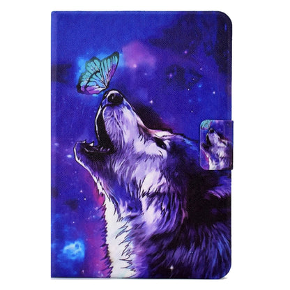 For iPad mini 5 / 4 / 3 / 2 / 1 Electric Pressed TPU Smart Leather Tablet Case(Butterfly Wolf) - iPad mini (2019) / mini 5 Cases by buy2fix | Online Shopping UK | buy2fix
