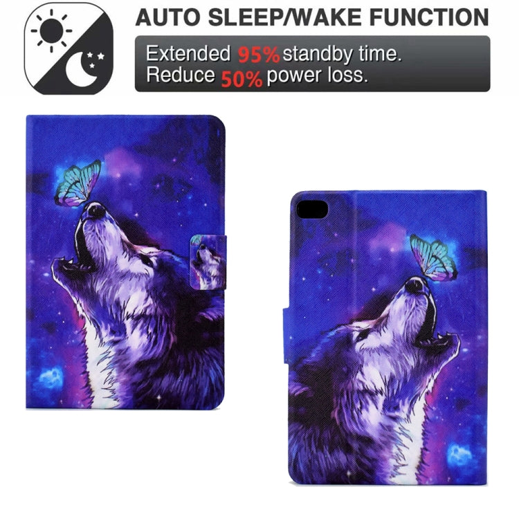 For iPad mini 5 / 4 / 3 / 2 / 1 Electric Pressed TPU Smart Leather Tablet Case(Butterfly Wolf) - iPad mini (2019) / mini 5 Cases by buy2fix | Online Shopping UK | buy2fix
