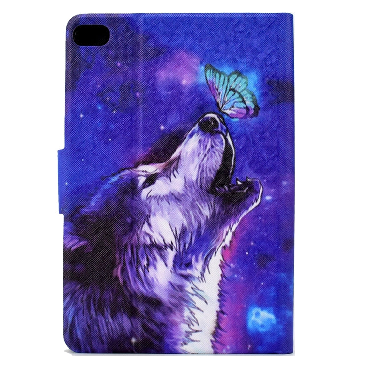 For iPad 5 / 6 / 8 / 9 Electric Pressed TPU Smart Leather Tablet Case(Butterfly Wolf) - iPad Pro 9.7 inch Cases by buy2fix | Online Shopping UK | buy2fix