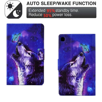 For iPad 10.2 / Air 10.5 2019 / Pro 10.5 2017 Electric Pressed TPU Smart Leather Tablet Case(Butterfly Wolf) - iPad Air (2019) Cases by buy2fix | Online Shopping UK | buy2fix