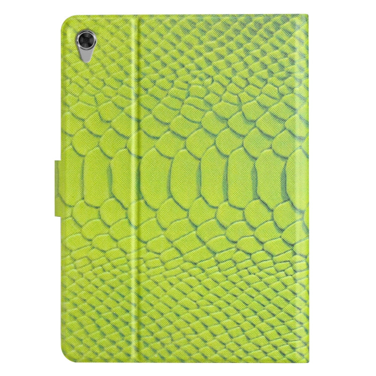 For Lenovo Tab M10 HD 2nd Gen Solid Color Crocodile Texture Leather Smart Tablet Case(Green) - Lenovo by buy2fix | Online Shopping UK | buy2fix