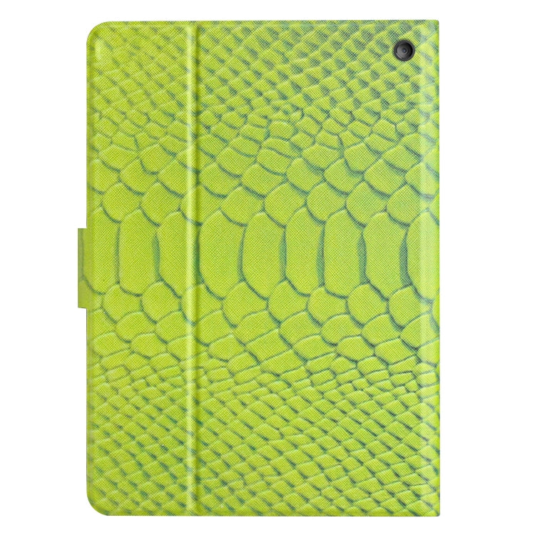 For Amazon Kindle Fire HD 10 2021 Solid Color Crocodile Texture Leather Smart Tablet Case(Green) - Amazon by buy2fix | Online Shopping UK | buy2fix