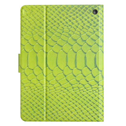 For Amazon Kindle Fire HD 10 2021 Solid Color Crocodile Texture Leather Smart Tablet Case(Green) - Amazon by buy2fix | Online Shopping UK | buy2fix