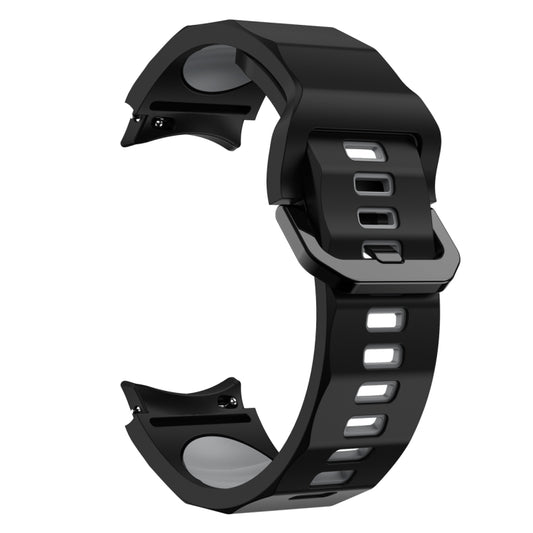 For Samsung Galaxy Watch5 Pro Wave Two Color Silicone Watch Band(Black Grey) - Watch Bands by buy2fix | Online Shopping UK | buy2fix