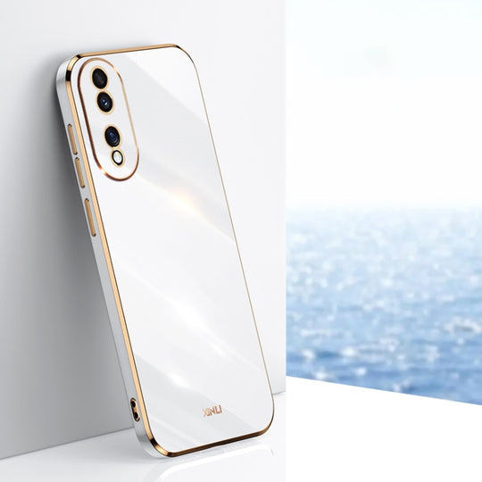 For Honor 70 XINLI Straight Edge 6D Electroplate TPU Phone Case(White)