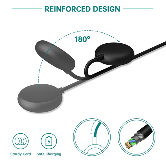 For Google Pixel Watch Type-C Port Smart Watch Magnetic Charging Cable, Length: 1m(Black) - Other by buy2fix | Online Shopping UK | buy2fix