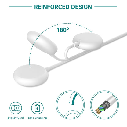 For Google Pixel Watch Type-C Port Smart Watch Magnetic Charging Cable, Length: 1m(White) - Other by buy2fix | Online Shopping UK | buy2fix