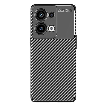 For OPPO Reno9 Pro+ Carbon Fiber Texture Shockproof TPU Phone Case(Black) - OPPO Cases by buy2fix | Online Shopping UK | buy2fix