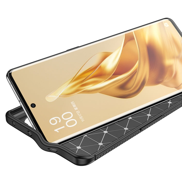 For OPPO Reno9 Pro+ Carbon Fiber Texture Shockproof TPU Phone Case(Black) - OPPO Cases by buy2fix | Online Shopping UK | buy2fix