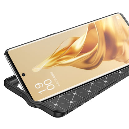 For OPPO Reno9 Pro+ Carbon Fiber Texture Shockproof TPU Phone Case(Black) - OPPO Cases by buy2fix | Online Shopping UK | buy2fix
