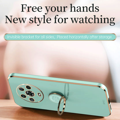 For Honor 70 XINLI Straight Edge 6D Electroplate TPU Phone Case with Ring Holder(Black) by buy2fix