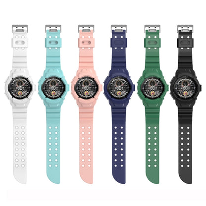 For Samsung Galaxy Watch5 44mm Solid Color Silicone Watch Band(Black) - Watch Bands by buy2fix | Online Shopping UK | buy2fix