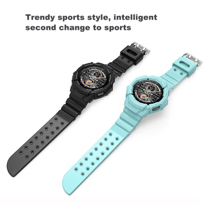 For Samsung Galaxy Watch5 44mm Solid Color Silicone Watch Band(Black) - Watch Bands by buy2fix | Online Shopping UK | buy2fix