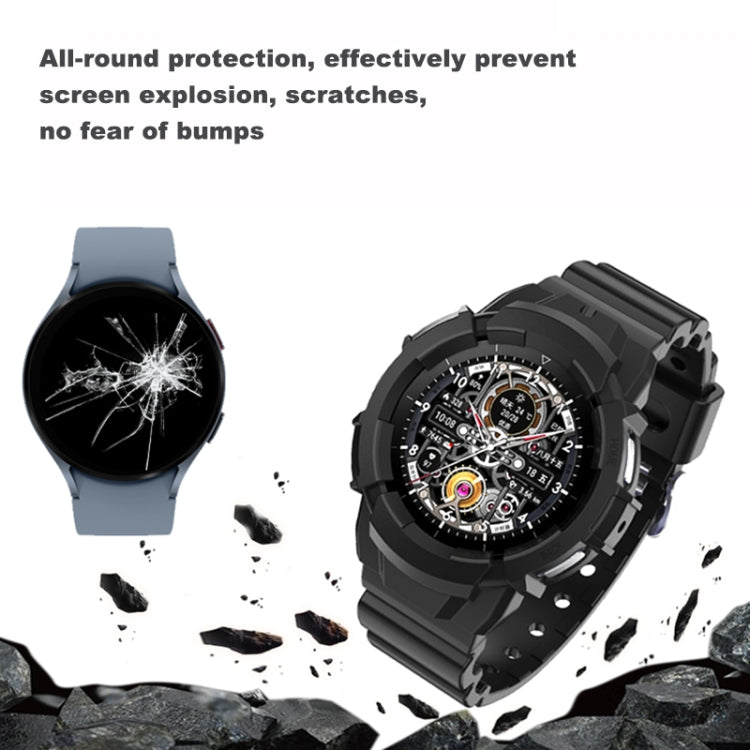 For Samsung Galaxy Watch5 44mm Solid Color Silicone Watch Band(Black) - Watch Bands by buy2fix | Online Shopping UK | buy2fix