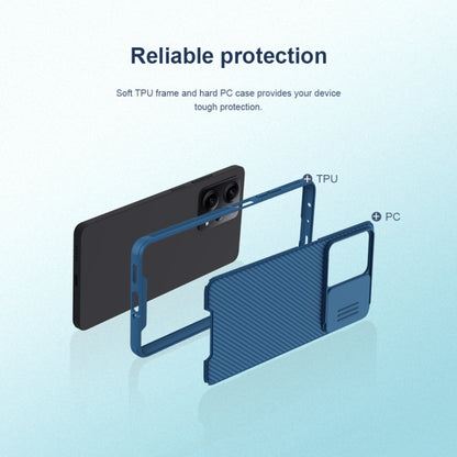 For Xiaomi Redmi Note 12 Pro+ NILLKIN CamShield Pro PC Phone Case(Blue) by NILLKIN