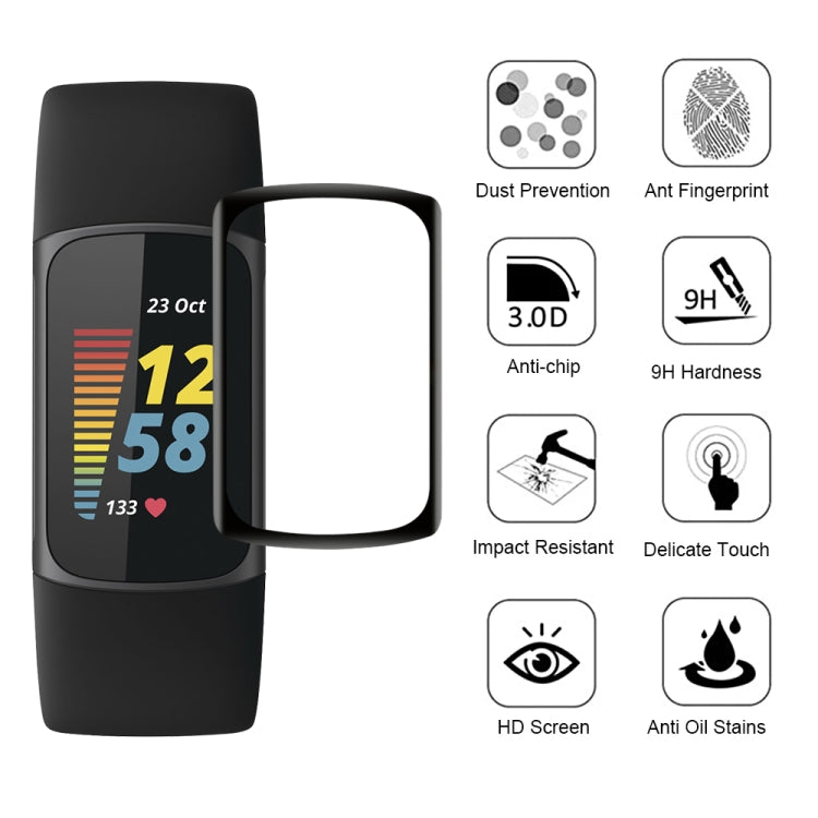 For Fitbit Charge 5 3D Surface Composite Soft Watch Film - Screen Protector by buy2fix | Online Shopping UK | buy2fix
