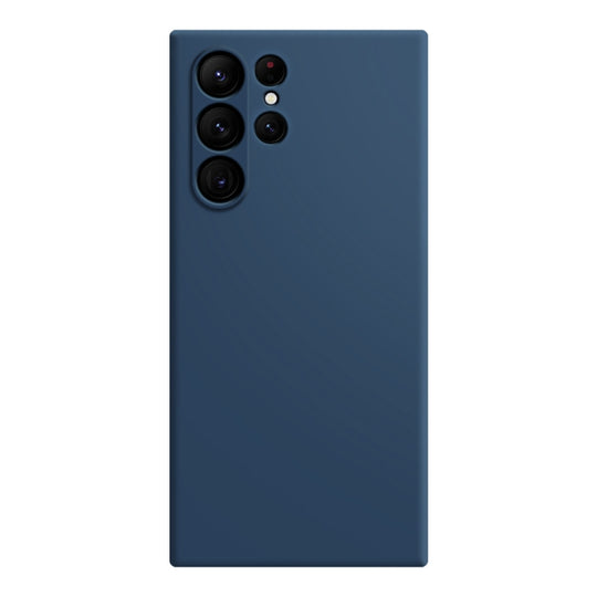 Pour Samsung Galaxy S23 Ultra 5G Étui de téléphone en silicone liquide imitation (bleu)