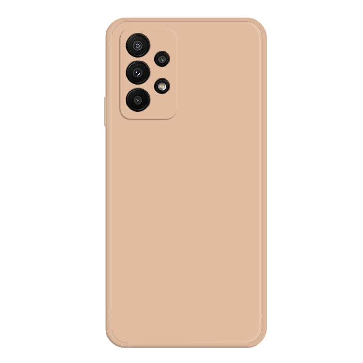 For Samsung Galaxy A23 Imitation Liquid Silicone Phone Case(Apricot) by buy2fix