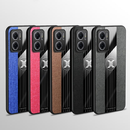 For Xiaomi Redmi Note 11E XINLI Stitching Cloth Textue Shockproof TPU Phone Case(Brown) - Xiaomi Cases by XINLI | Online Shopping UK | buy2fix