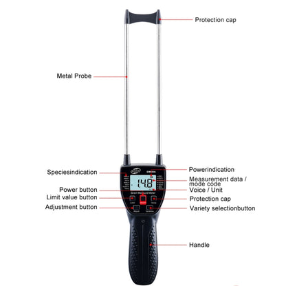 BENETECH GM650A Grain Moisture Meter, Battery Not Included - PH & Moisture Meter by BENETECH | Online Shopping UK | buy2fix