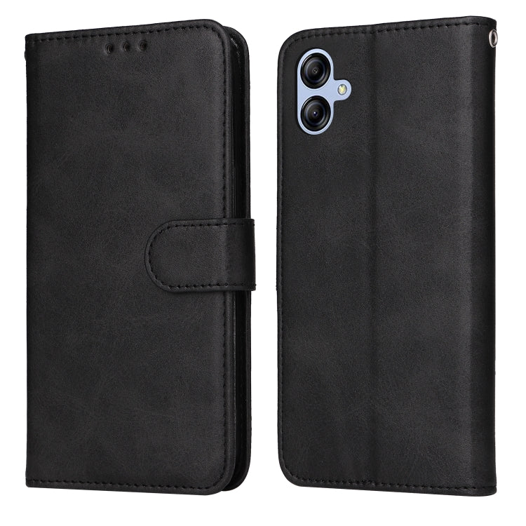 For Samsung Galaxy A04e Classic Calf Texture Flip Leather Phone Case(Black) by buy2fix