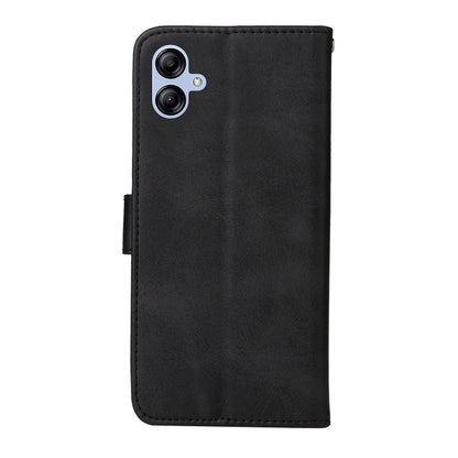 For Samsung Galaxy A04e Classic Calf Texture Flip Leather Phone Case(Black) by buy2fix