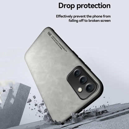 For Samsung Galaxy A54 5G Skin Feel Magnetic Leather Back Phone Case(Dark Grey) by buy2fix