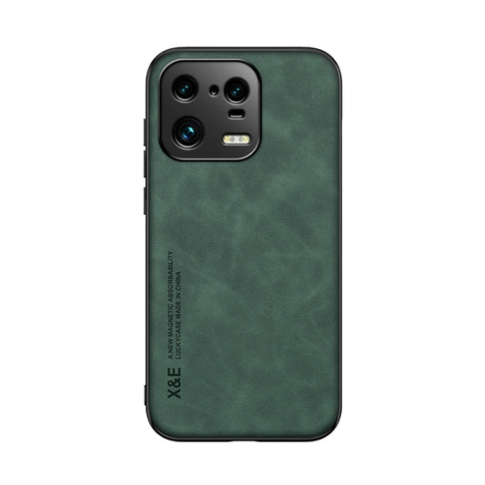 For Xiaomi 13 Pro Skin Feel Magnetic Leather Back Phone Case(Green) - Xiaomi Cases by buy2fix | Online Shopping UK | buy2fix