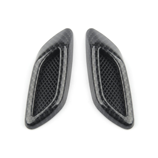 2 in 1 Car Hood Frame Decorative Stickers Fender Air Outlet Stickers(Black)