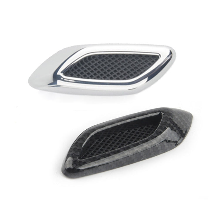 2 in 1 Car Hood Frame Decorative Stickers Fender Air Outlet Stickers (Silver) by buy2fix