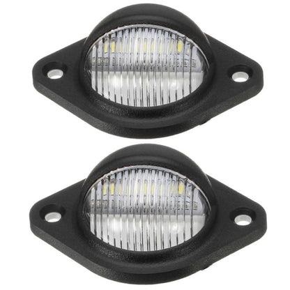 2pcs Car 3LED Round License Plate Light - License Plate Lights by buy2fix | Online Shopping UK | buy2fix