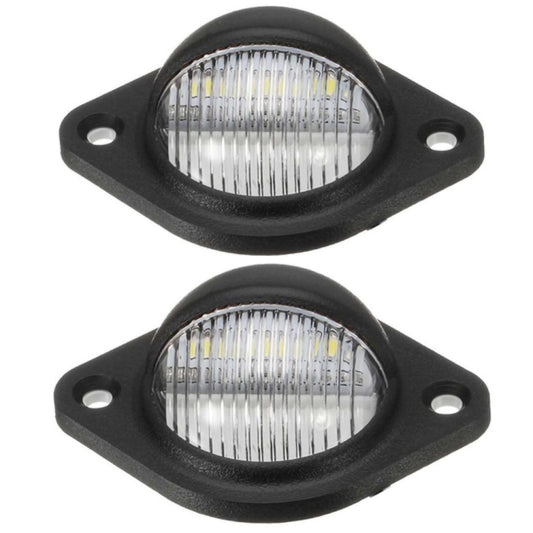 2pcs Car 3LED Round License Plate Light - License Plate Lights by buy2fix | Online Shopping UK | buy2fix
