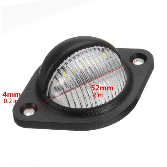 2pcs Car 3LED Round License Plate Light - License Plate Lights by buy2fix | Online Shopping UK | buy2fix