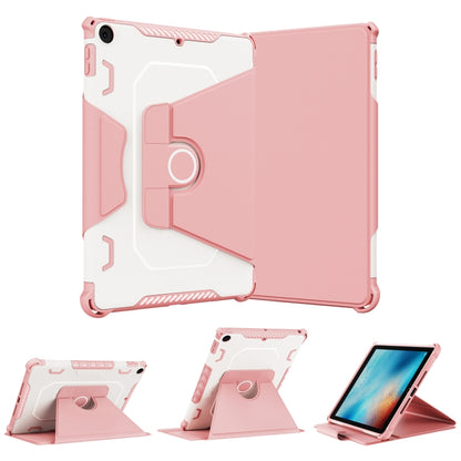 For iPad 9.7 2018/2017 / Air 1/Air 2 360 Degree Rotating Armored Smart Tablet Leather Case(Pink) - iPad 9.7 (2018) & (2017) Cases by buy2fix | Online Shopping UK | buy2fix