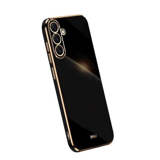 For Samsung Galaxy A54 5G XINLI Straight Edge 6D Electroplate TPU Phone Case(Black) - Galaxy Phone Cases by XINLI | Online Shopping UK | buy2fix