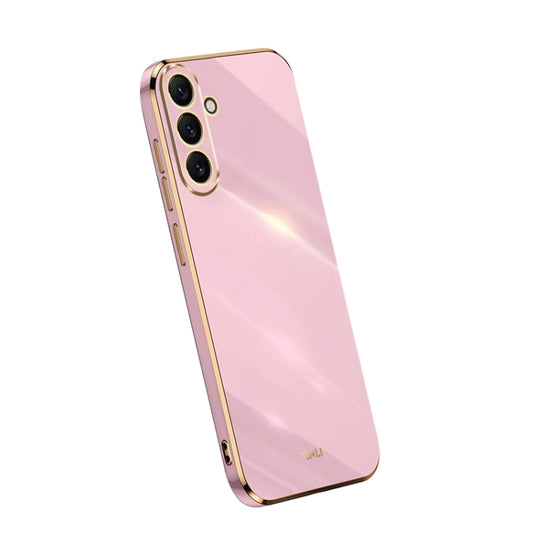 For Samsung Galaxy A54 5G XINLI Straight Edge 6D Electroplate TPU Phone Case(Cherry Purple) - Galaxy Phone Cases by XINLI | Online Shopping UK | buy2fix