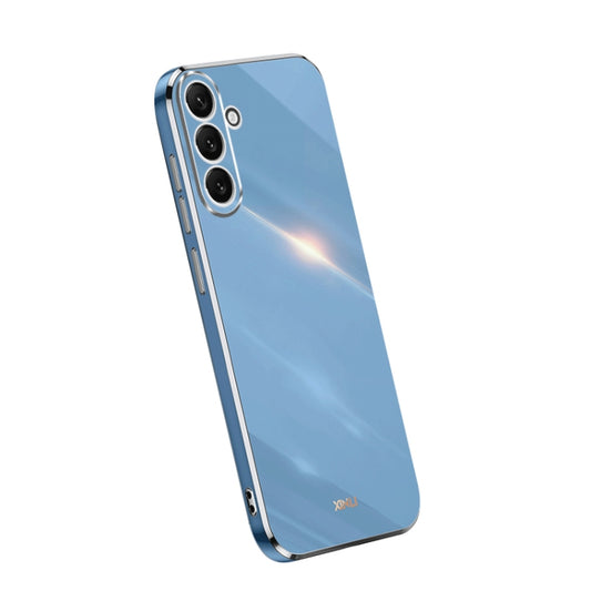 For Samsung Galaxy A54 5G XINLI Straight Edge 6D Electroplate TPU Phone Case(Celestial Blue) - Galaxy Phone Cases by XINLI | Online Shopping UK | buy2fix