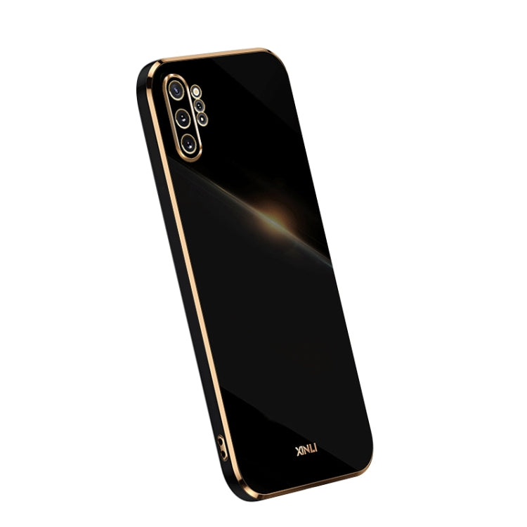 For Samsung Galaxy Note10+ XINLI Straight Edge 6D Electroplate TPU Phone Case(Black) - Galaxy Phone Cases by XINLI | Online Shopping UK | buy2fix