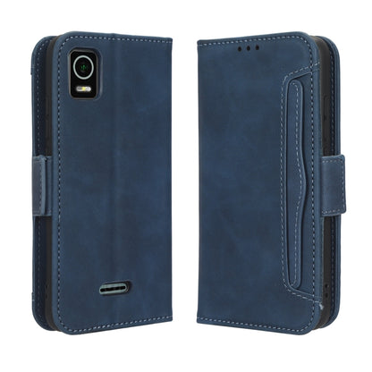 For Cricket Debut Smart Skin Feel Calf Texture Card Slots Leather Phone Case(Blue) - More Brand by buy2fix | Online Shopping UK | buy2fix