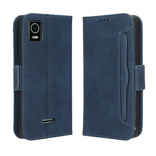 For Cricket Debut Smart Skin Feel Calf Texture Card Slots Leather Phone Case(Blue) - More Brand by buy2fix | Online Shopping UK | buy2fix