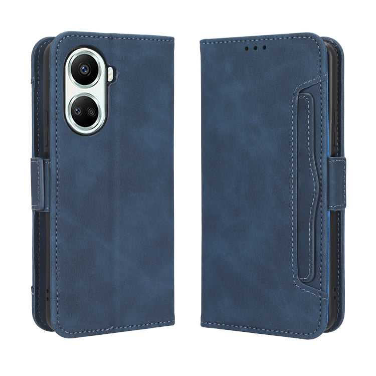 For Huawei nova 10 SE Skin Feel Calf Texture Card Slots Leather Phone Case(Blue) - Huawei Cases by buy2fix | Online Shopping UK | buy2fix
