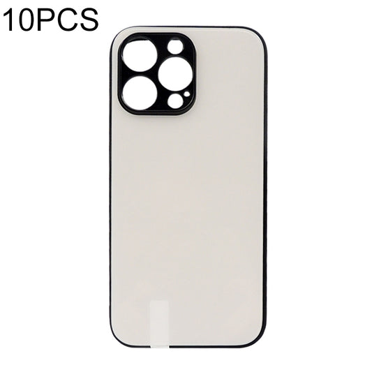 For iPhone 14 Pro Max 10pcs Thermal Transfer Glass Phone Case(Black) - iPhone 14 Pro Max Cases by buy2fix | Online Shopping UK | buy2fix