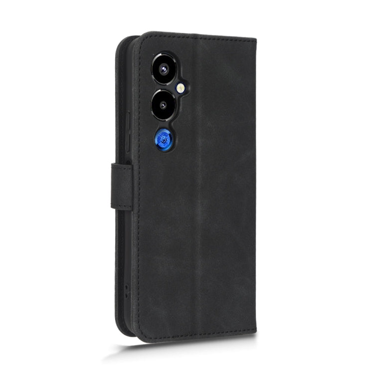 For Tecno Pova 4 Pro Skin Feel Magnetic Flip Leather Phone Case(Black) by buy2fix