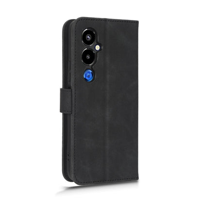 For Tecno Pova 4 Pro Skin Feel Magnetic Flip Leather Phone Case(Black) by buy2fix