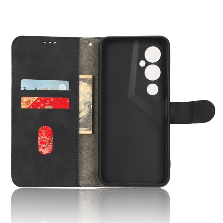 For Tecno Pova 4 Pro Skin Feel Magnetic Flip Leather Phone Case(Black) by buy2fix