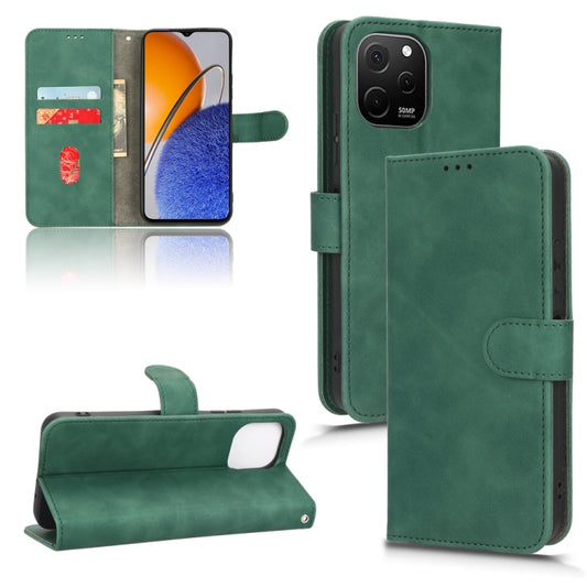 For Huawei  Nova Y61 Skin Feel Magnetic Flip Leather Phone Case(Green) - Huawei Cases by buy2fix | Online Shopping UK | buy2fix